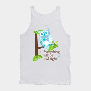 Blue owl Tank Top